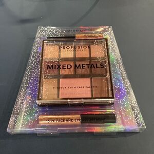 Profusion Cosmetics Mixed Metals Makeup Bundle 11 color eye and face palette